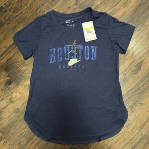 Nike Tee Houston Astros Women’s Small Tshirt Small Blue Scoop Neck NWT